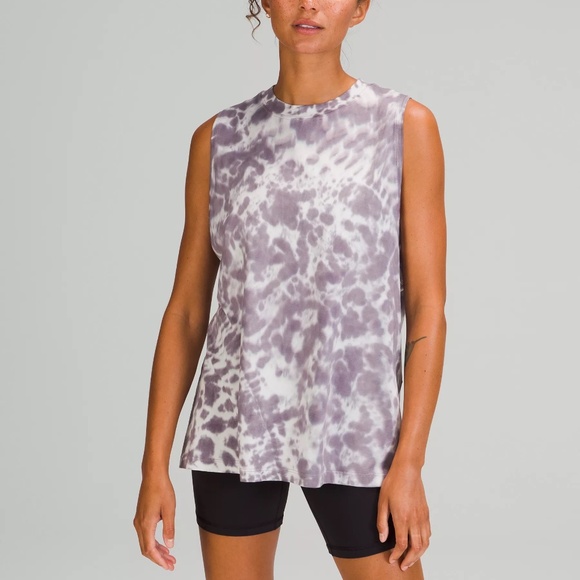 Lululemon All Yours Tank, size 8, Marmoleado Tie Dye Starlight Dusky Lavender - Picture 1 of 5